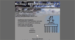 Desktop Screenshot of berliner-gesundheitssport.de